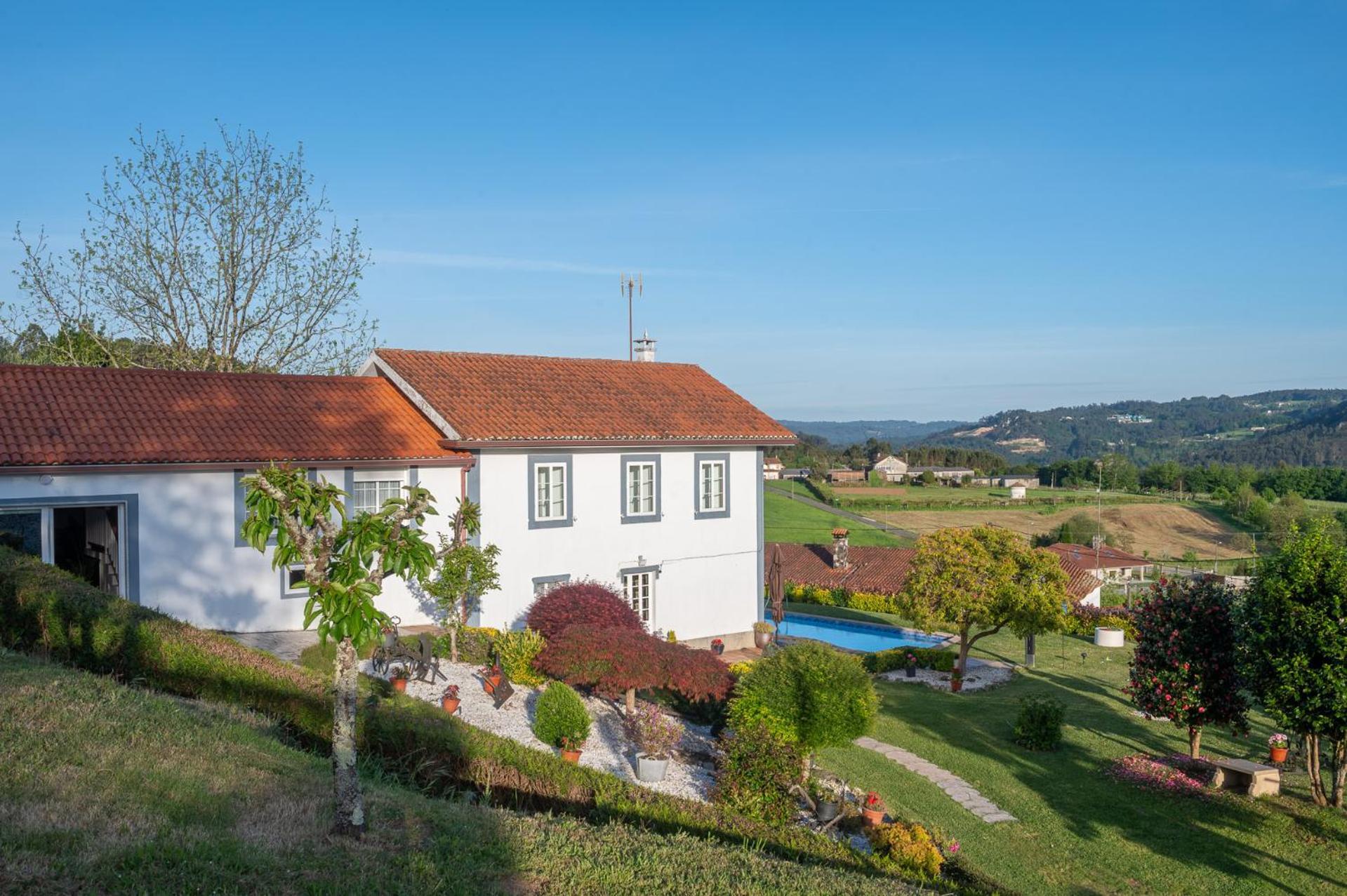 Casa Tarrio Con Piscina - Santiago De Compostela Villa Boqueixon Eksteriør billede